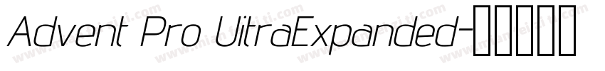 Advent Pro UitraExpanded字体转换